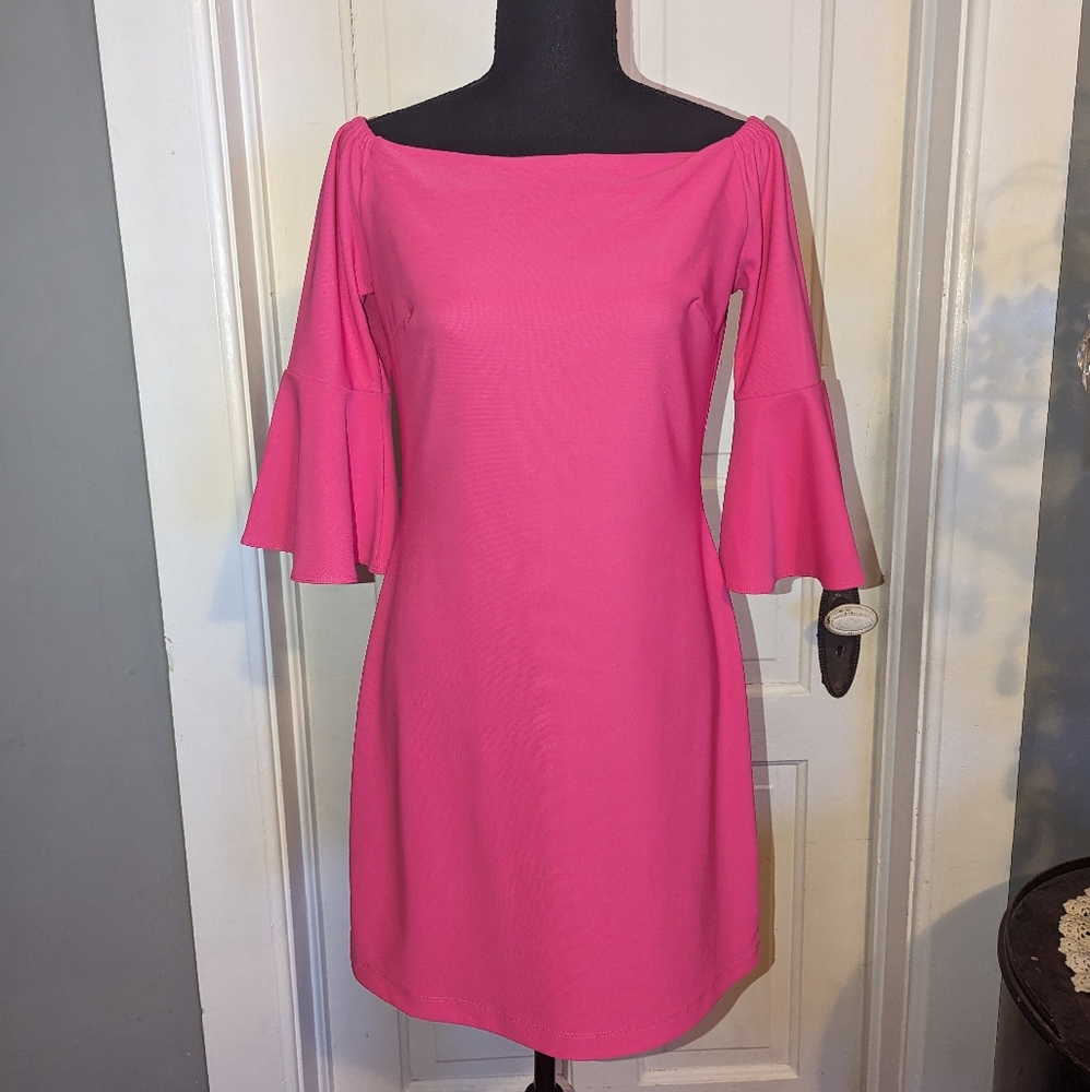 Boston Proper Pink Off Shoulder Mini Dress XS
